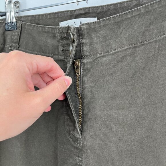 Cabi Womens Stadium Wide Leg Pant Size 8 Brown Flare Zipper Ankle Casual #184 - Picture 5 of 14